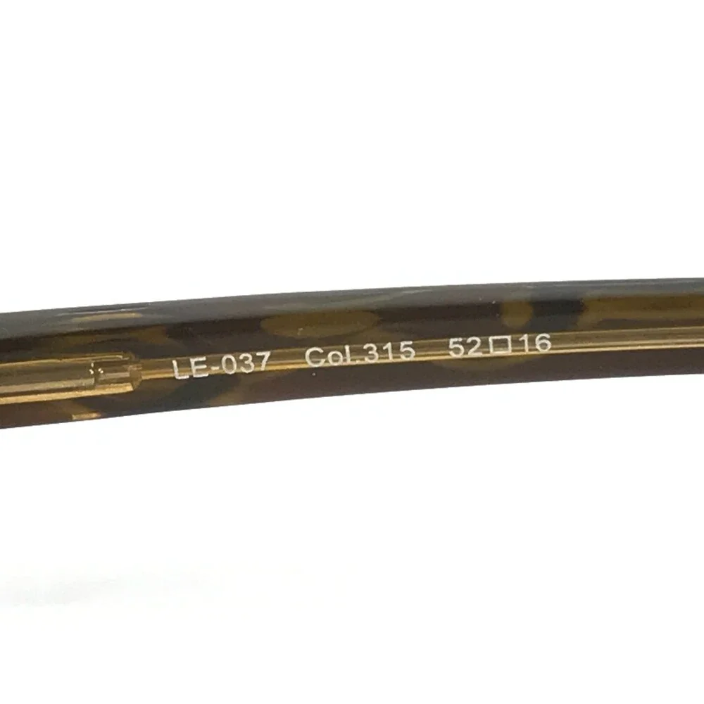 Legre Eyeglasses Frames LE-037 Col. 315 Shiny Brown Rectangle Full Rim 52-16-128